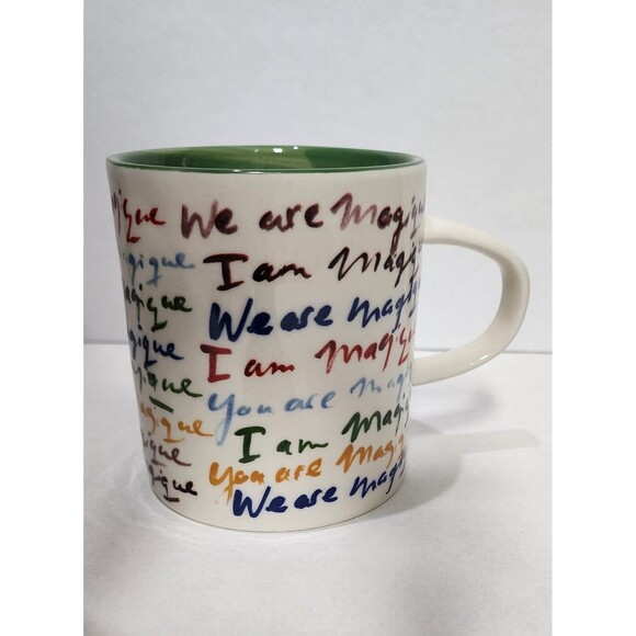 Hotel Magique for Anthropologie Melange Mug in "I AM" Ceramic Multicolor Words - Picture 5 of 7